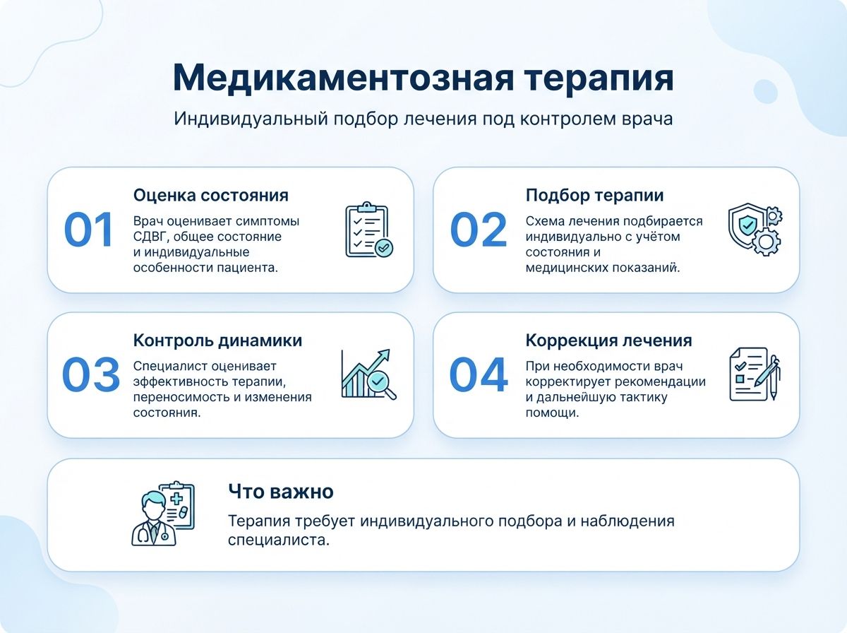 Лечение СДВГ в Эсто-садке у детей и взрослыхинфографика